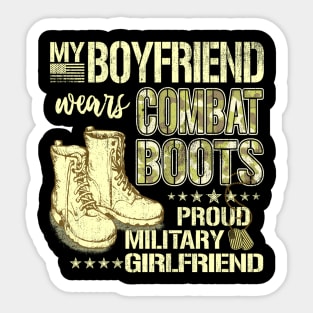 My Boyfriend Wears Combat Boots Military Girlfriend Sticker